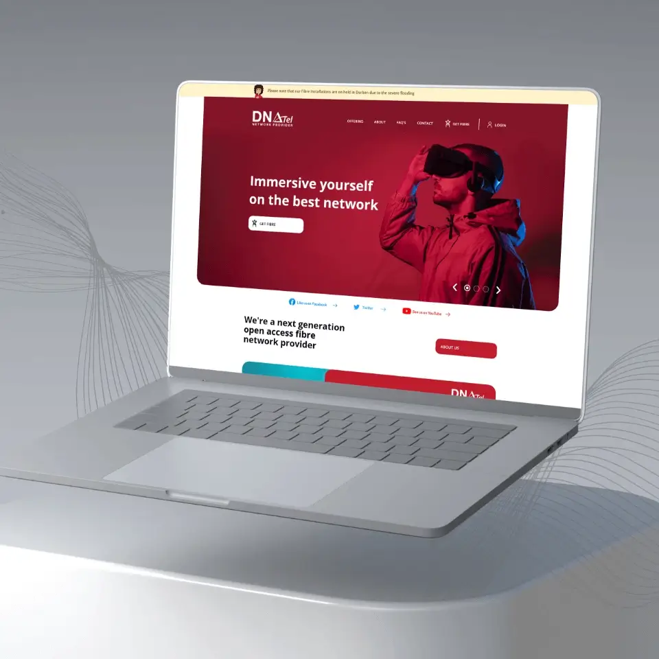 DNATel Fibre Website Design
